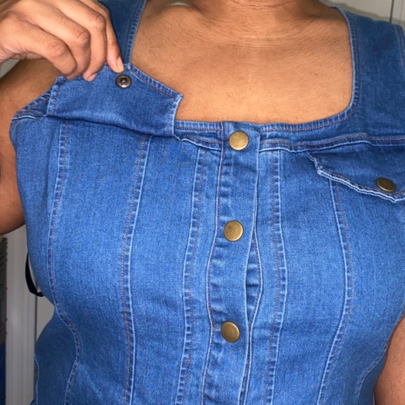 Fashion Nova Denim Darlyn Mini Dress - Picture 2 of 3
